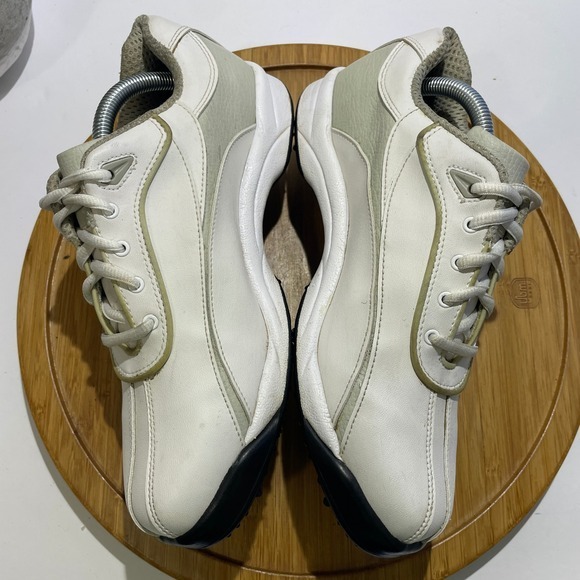 FootJoy GreenJoys White Leather Spiked Golf Shoe Women 8 Retro Athletic Sneaker - Picture 6 of 9